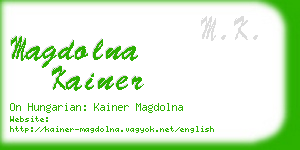 magdolna kainer business card